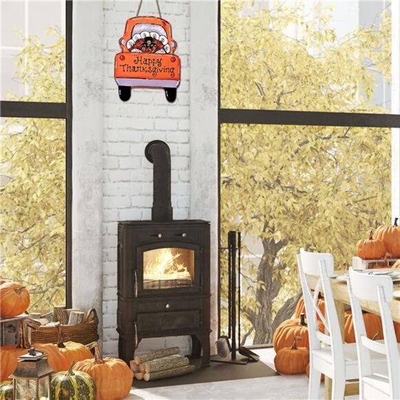 Happy Thanksgiving Decor Thanksgiving Turkey Door Sign Wooden Turkey Door - Picture 6 of 8